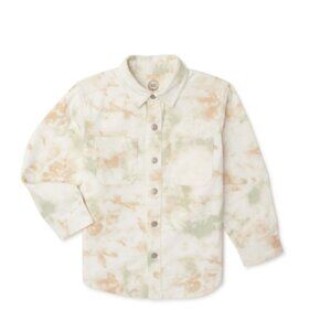 Wonder Nation Boy's Long sleeve Button Up Tie Dye